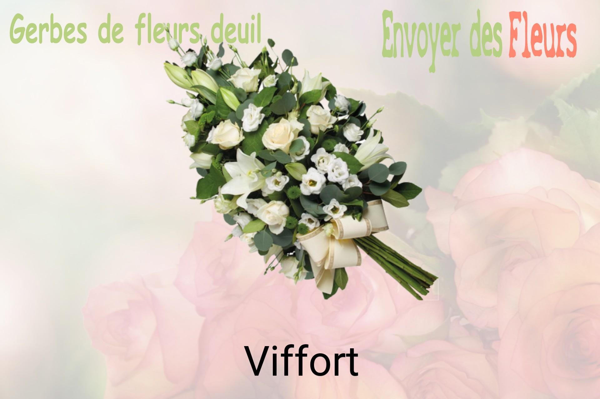 Gerbe de fleurs de deuil livrée à Viffort